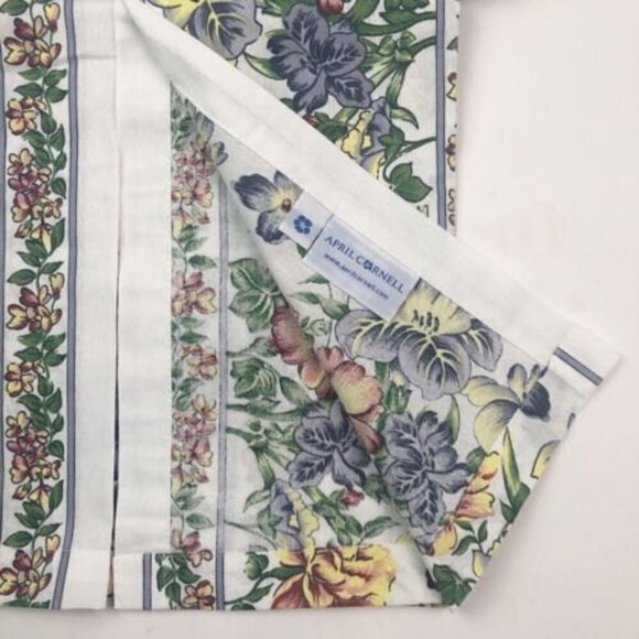 April Cornell Iris Floral Window Valance rod pocket 18 x 50 cottage country - Picture 3 of 6